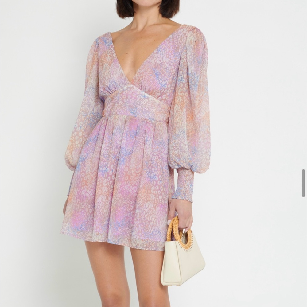 NWT OPT Rosie Dress in pink leopard XL